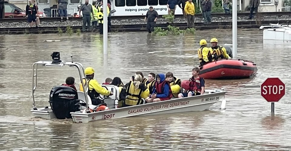 Western Maryland flooding: More than 100 rescue calls in 2 hours