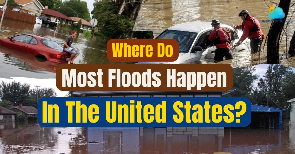 Where do most floods happen in the United States? High-risk areas