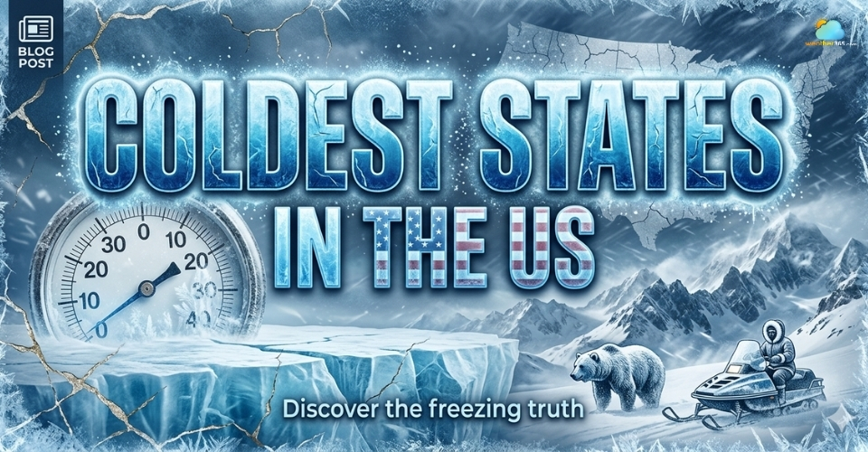 Top 5 The Coldest States in the US - 50-State Lowest Temperature History