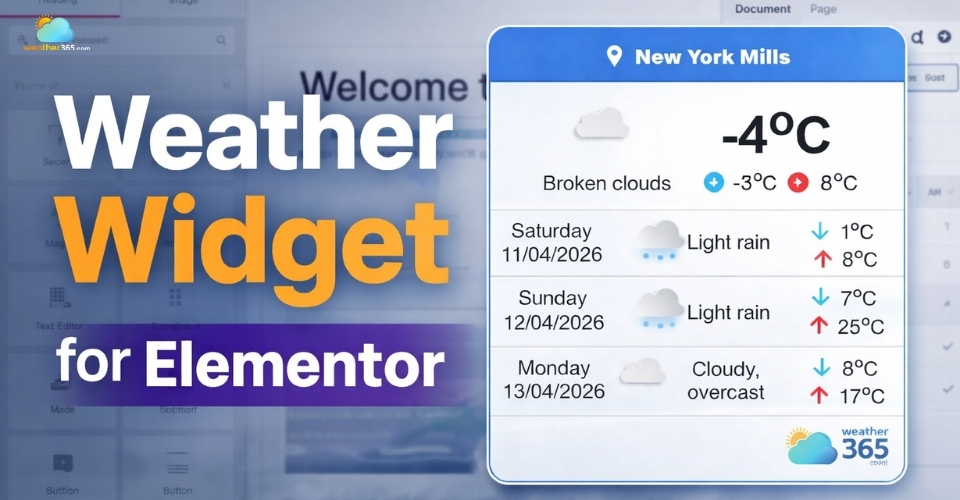 Weather Widget for Elementor: Adding Real-Time Forecast Easily