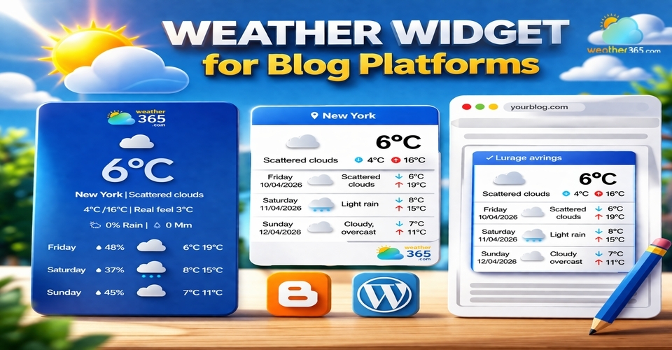 Weather Widget for Blog Platforms: Free Way To Elevate Your Blog Sites