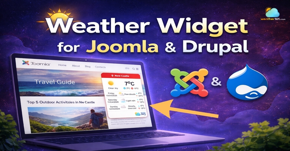 Weather Widget for Joomla & Drupal:  Adding Free Live Weather To Your Site