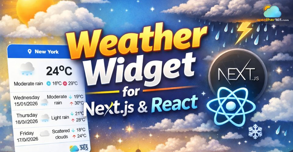 Weather Widget for Next.js & React: How to Add and Customize It Easily