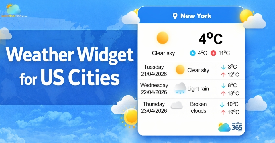 Weather Widget for US Cities: Display Accurate Local Forecasts On Your Site
