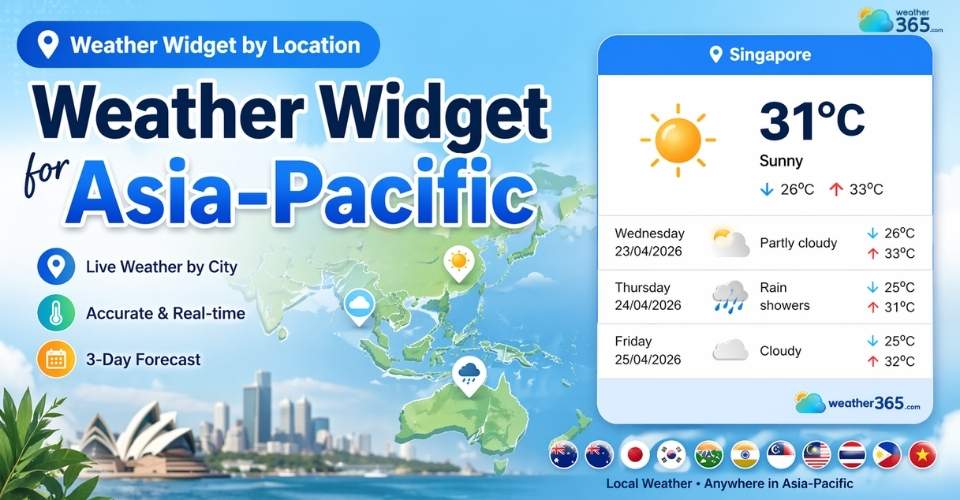 Weather Widget for Asia-Pacific: Live Weather for Multiple APAC Locations
