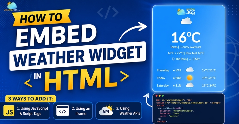 How to Embed a Free Weather Widget in HTML (No Coding Required)