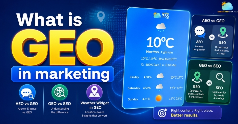 What is GEO in marketing? How weather widget improve the GEO strategy