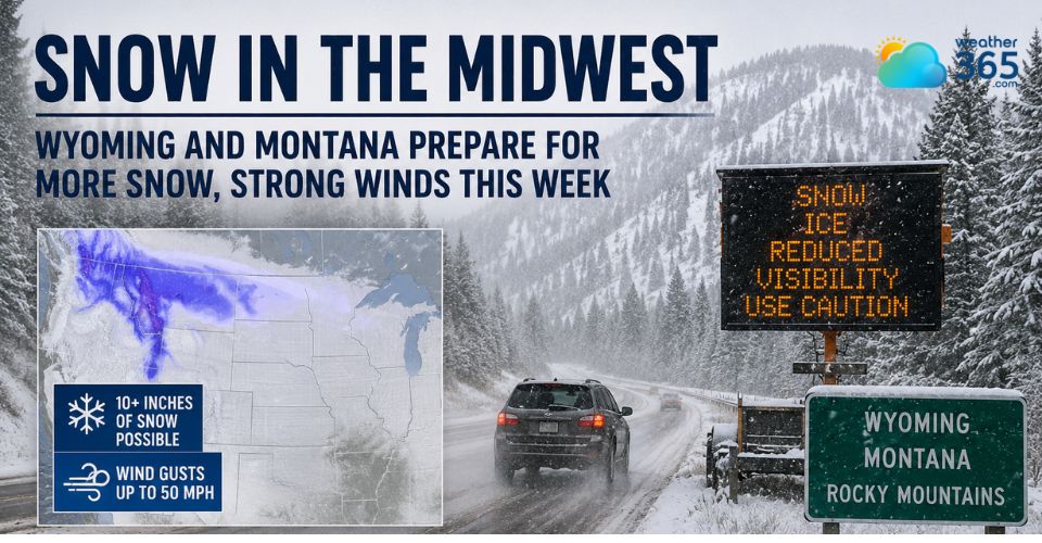 Snow in the Midwest: Heavy Snow and Strong Winds Return to the Rockies