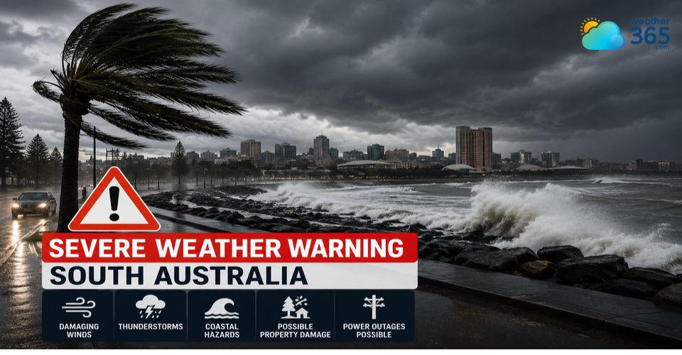 Severe Weather Warning South Australia Brings Power Outage Risk