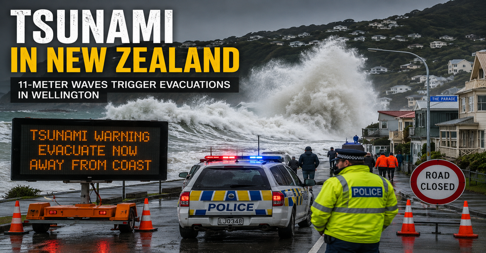 Tsunami in New Zealand: 11m waves batter Wellington coast