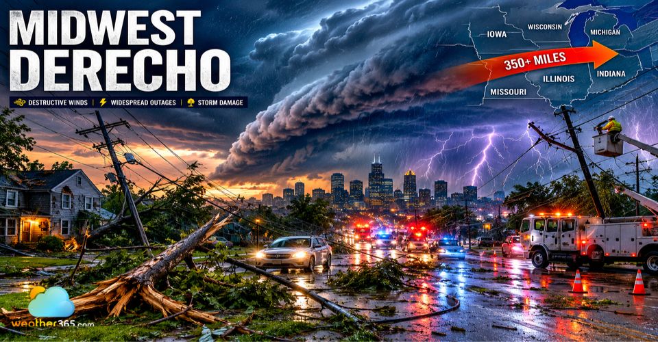 Midwest Derecho Leaves Over 500,000 Without Power Across Multiple States