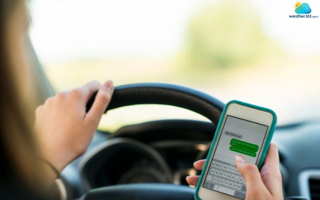 Avoid using your phone while driving in fog