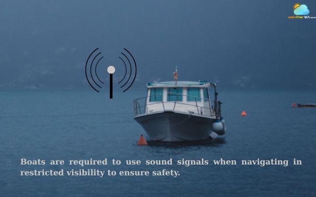 Fog horn must be used in fog conditions 