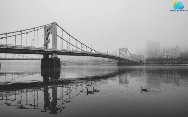 Pittsburgh experiences about 183 foggy days annually