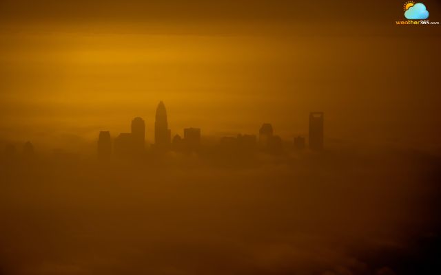 Charlotte often experiences fog in cooler months