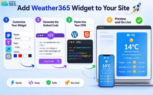 Easily embed a weather widget on your site