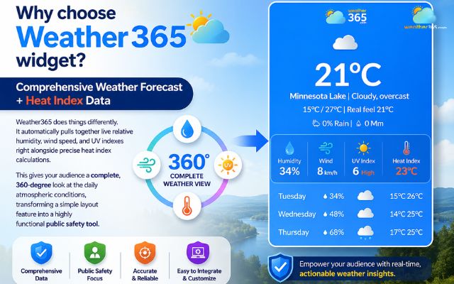 Weather365 offers a comprehensive weather forecast
