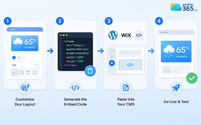  Easily add a weather widget to your site