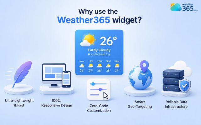 Weather365 is the most well-known weather widget provider