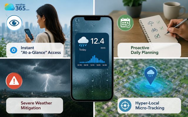 Huge metrics of using a rainfall widget