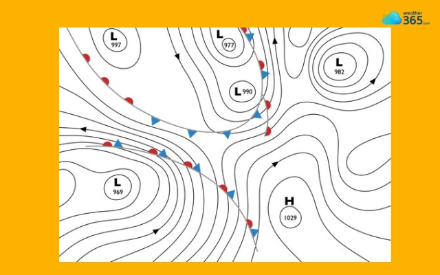 Isobars connect areas with the same air pressure
