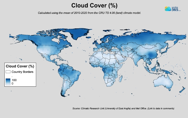 More clouds usually mean a higher chance of rain