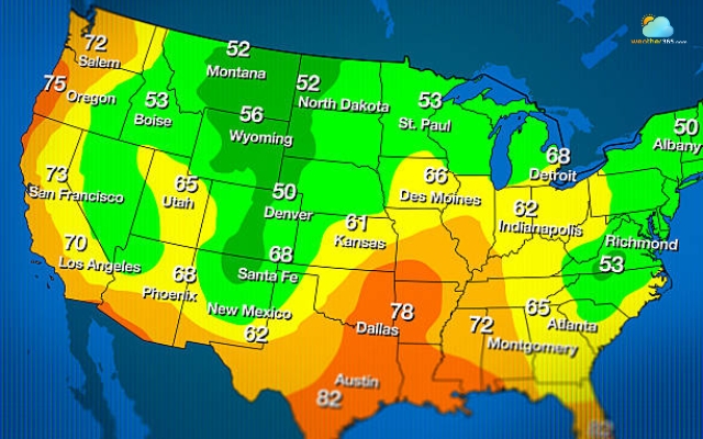 A weather map is the visualization of the atmosphere