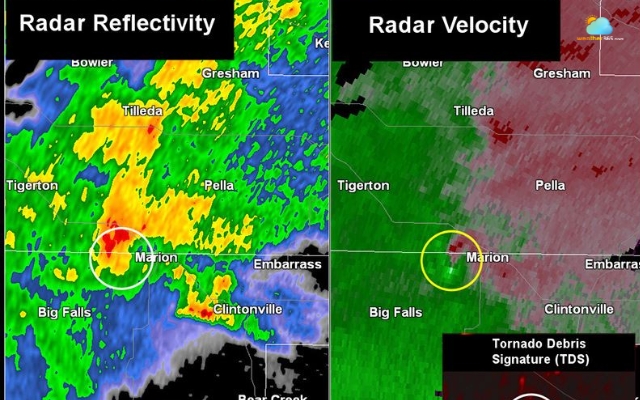  Radar reflectivity and velocity