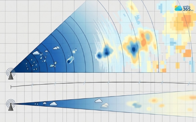Radar accuracy also decreases with distance