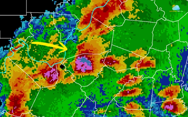 Doppler radar can detect precipitation and its intensity