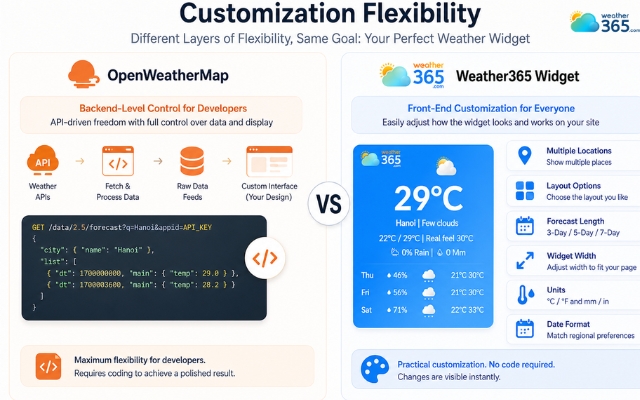 Weather365 Widget is more practical for users who want flexible customization
