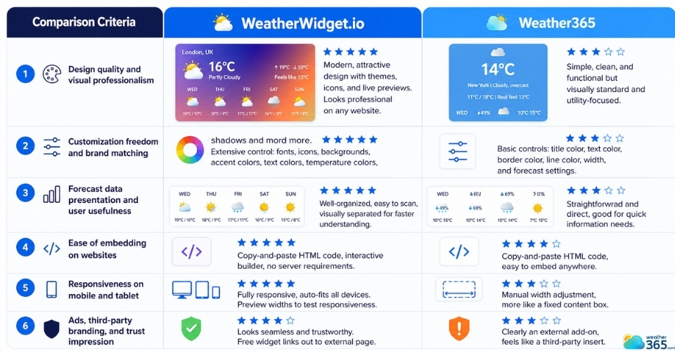 Compare WeatherWidget.io vs Weather365
