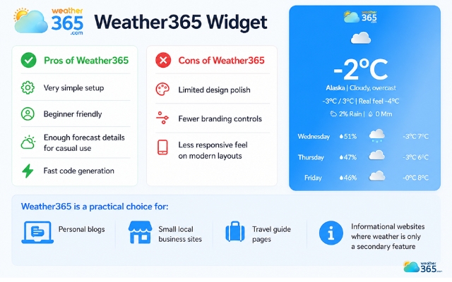 Weather365 widget is best for a quick weather check