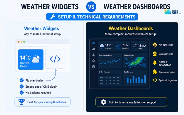Most weather widgets are built as plug-and-play tools