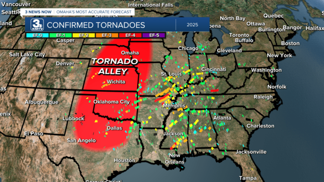 Tornado Alley in the US