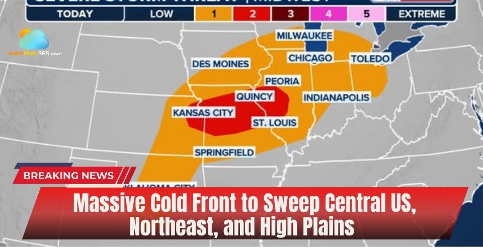 Massive cold front across the US