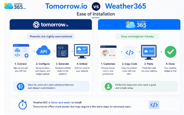 Weather365 widget is easier for beginners