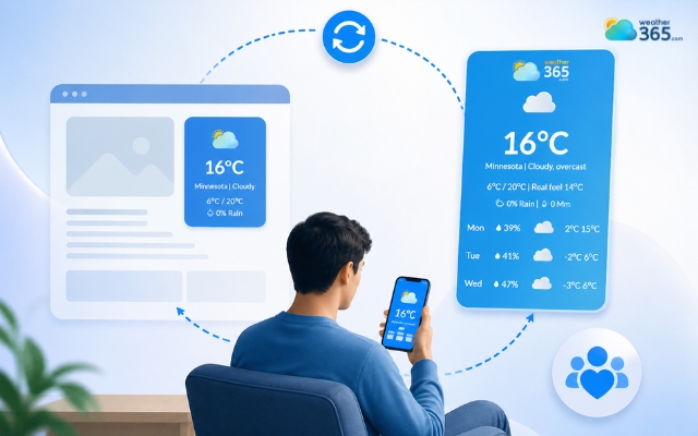 Your site becomes a quick daily reference point with a weather widget