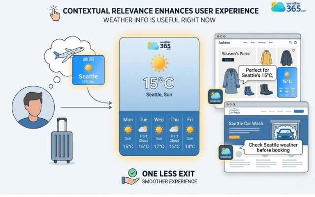 Weather widget creates a smoother user experience