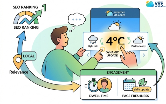 Weather widget can also support SEO
