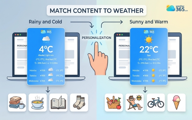 Weather widgets make personalization easier