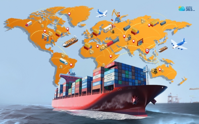 Longitude and latitude play a key role in global logistics