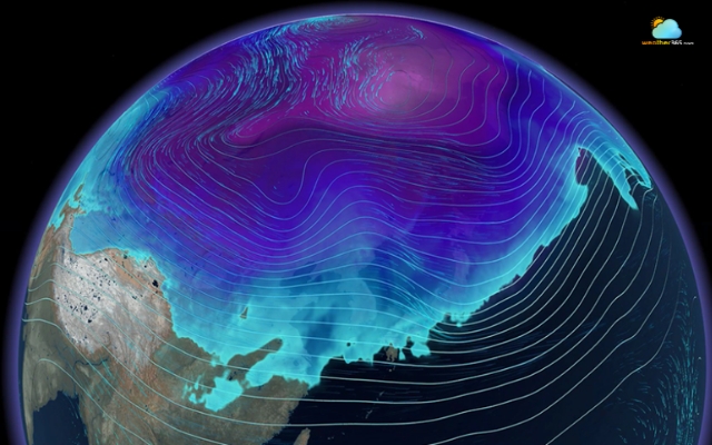 Stratospheric warming causes polar vortex disruption