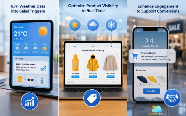 Turn live weather conditions into automated sales triggers