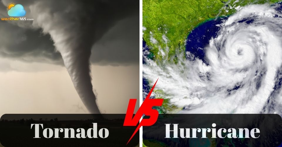 Distinguish tornado and hurricane