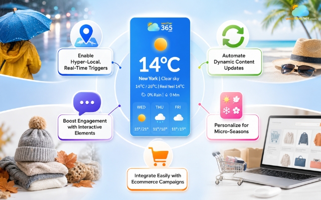 The weather widget gives brands live weather data