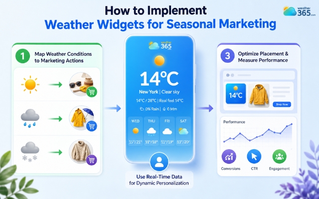 Weather widgets can help brands automate seasonal messaging