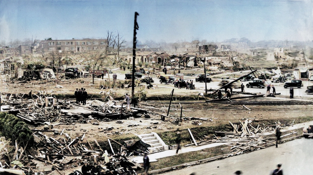 The devastating tornado in 1936