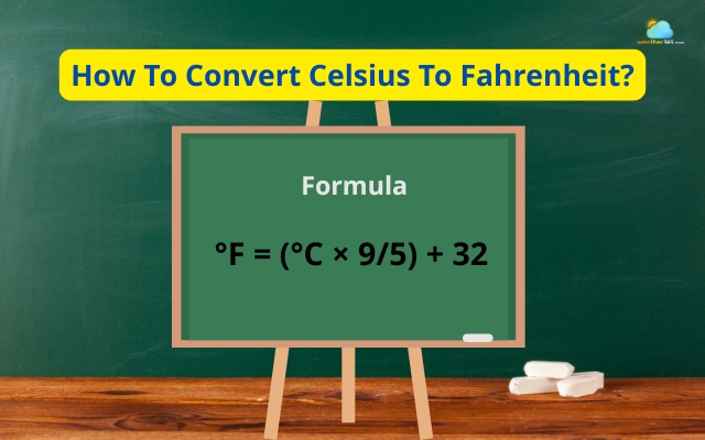  Formula to convert Celsius to Fahrenheit