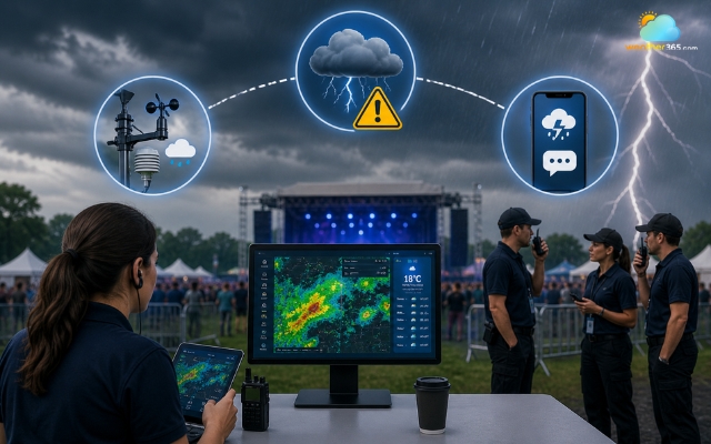 A sudden storm may affect event schedules